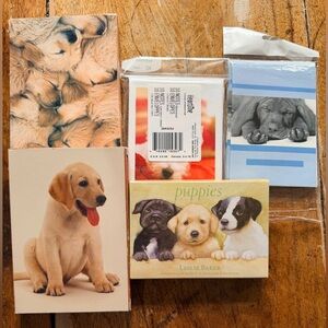 Discontinued variety dog blank note cards, five packs, lab, westie, retriever
